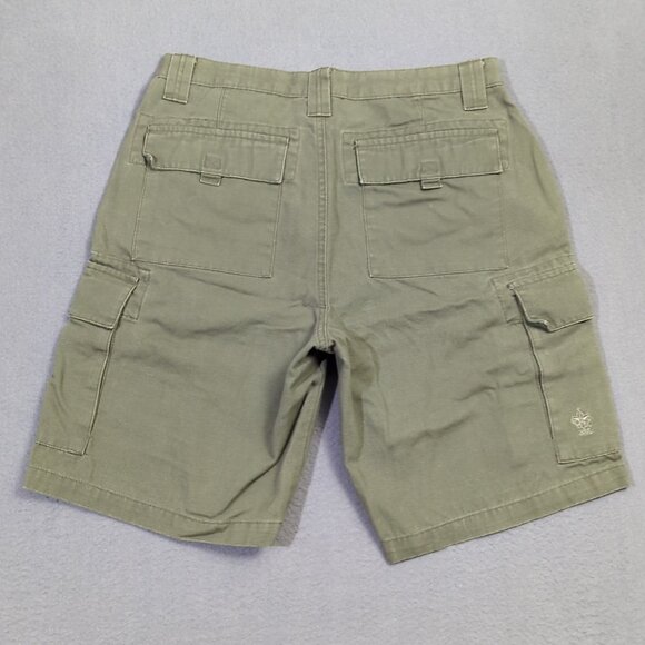 Boy Scouts Shorts Men's 32 Green Cotton Cargo Uniform Canvas Short BSA - Picture 2 of 8